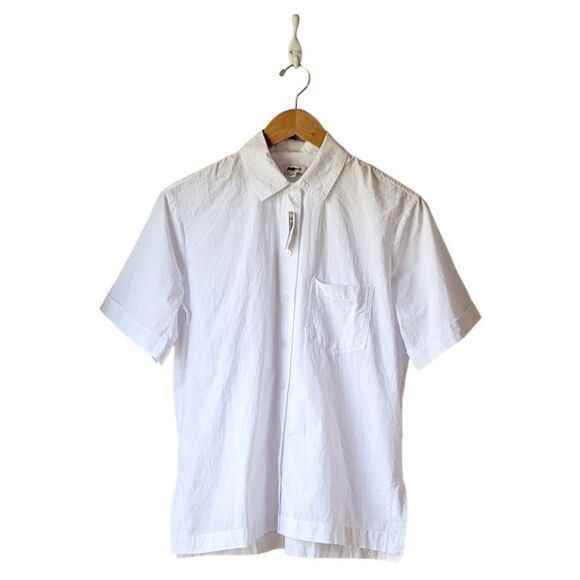 Madewell NWT Cotton Poplin Easy Short-Sleeve Button‎ Down Sz XS in white NL278 - Picture 7 of 11